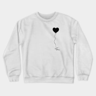 LOVE HEART on a string -silhoutte Crewneck Sweatshirt